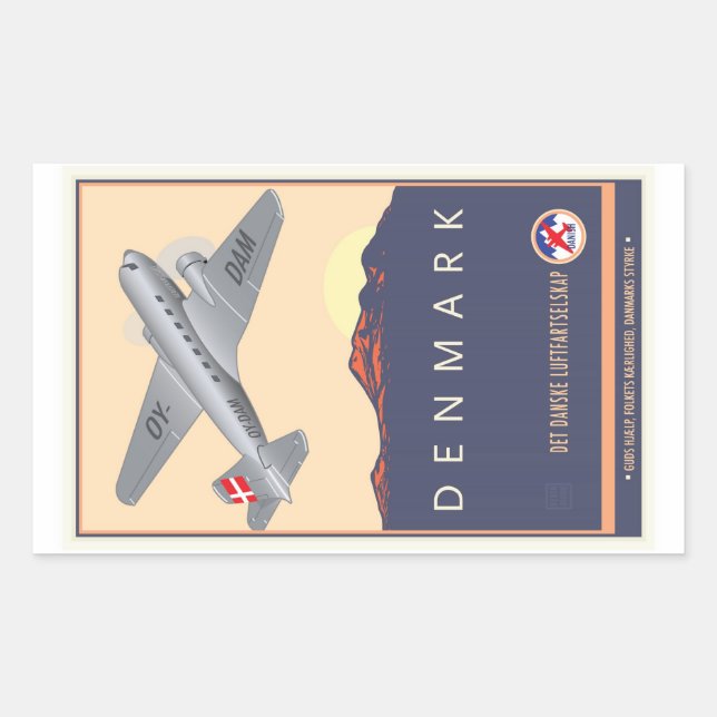 Adesivo Retangular Dinamarca (Frente)