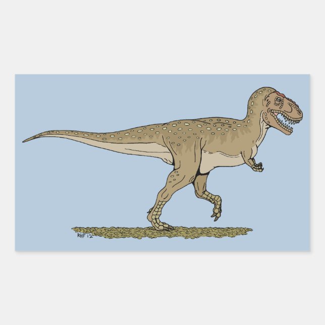 Adesivo Retangular Dinossauro Cretáceo Tyrannosaurus rex (Frente)