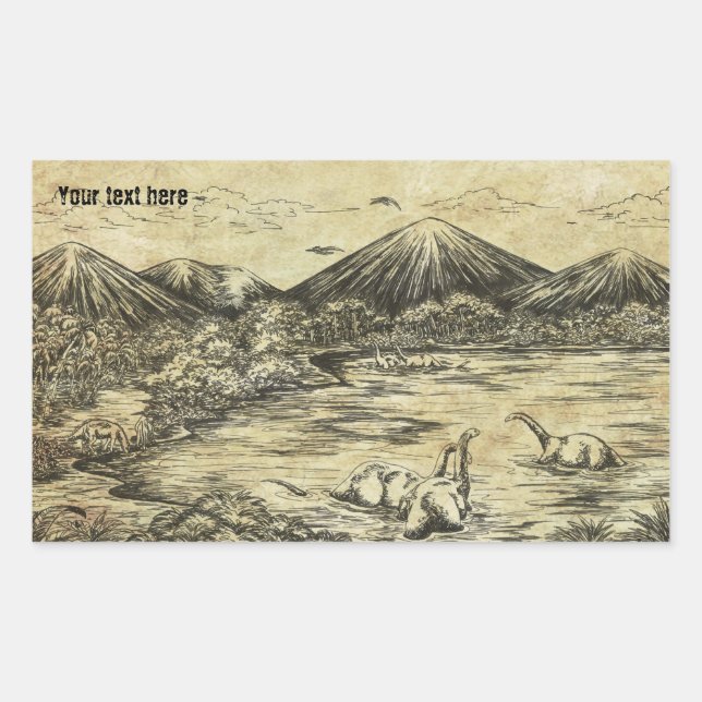 Adesivo Retangular Dinossauros (Frente)