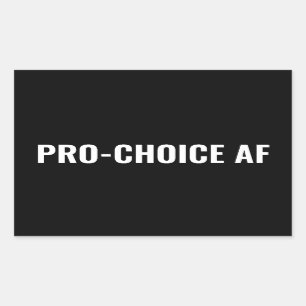 Adesivo Retangular Direitos de aborto branco preto no Pro Choice AF