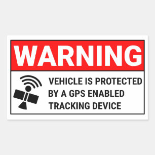Adesivo Retangular Dispositivo de rastreamento GPS