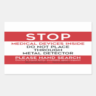 Adesivo Retangular Dispositivos médicos TSA