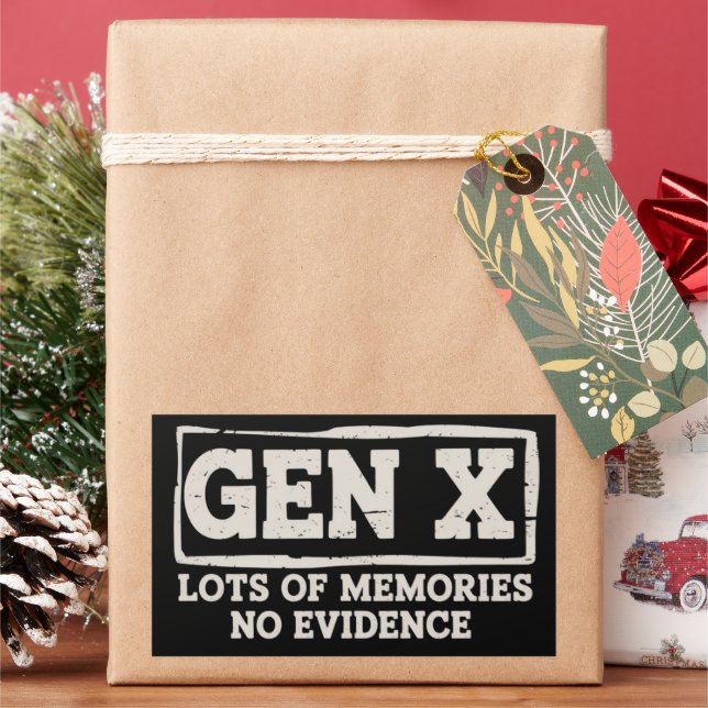 Adesivo Retangular Dito engraçado Sarcástico Geração X Muitas Memória (Feriado)