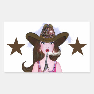 Adesivo Retangular "DIVA de uma Cowgirl"