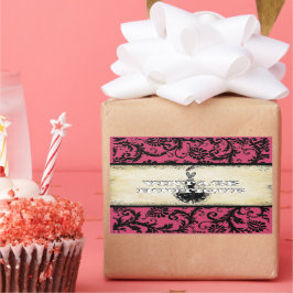 Adesivo Retangular Diva Fashion Sticker Orange Retro Pontos