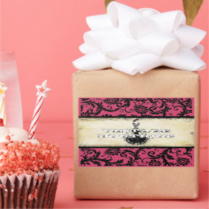 Adesivo Retangular Diva Fashion Sticker Orange Retro Pontos