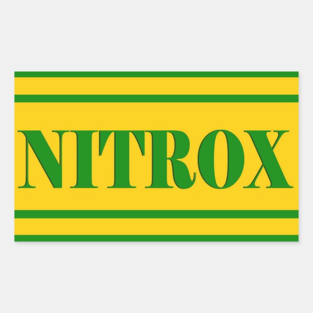 ADESIVO RETANGULAR DIVER NITROX DIVIDING LOGO NITROX SCUBA - (Frente)