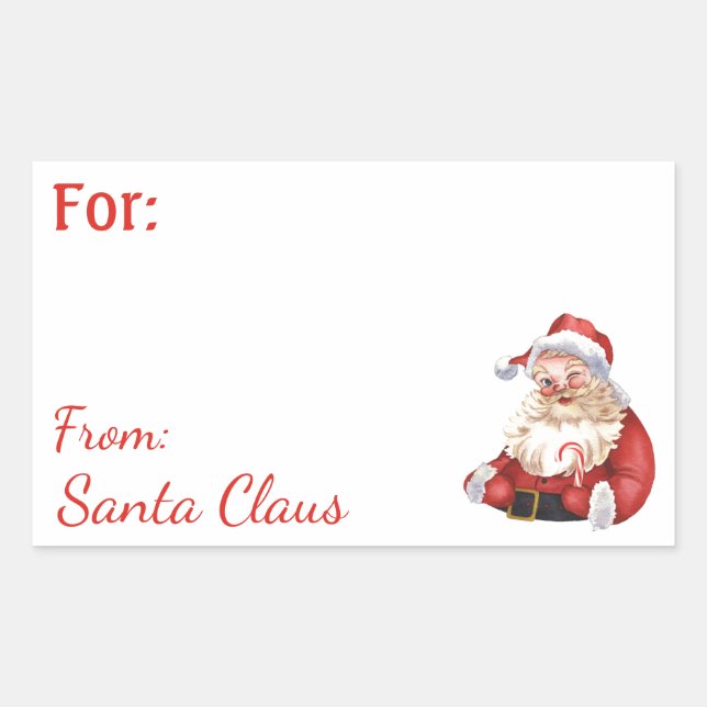 Adesivo Retangular Diversão do retângulo de presente de NOME Personal (Frente)