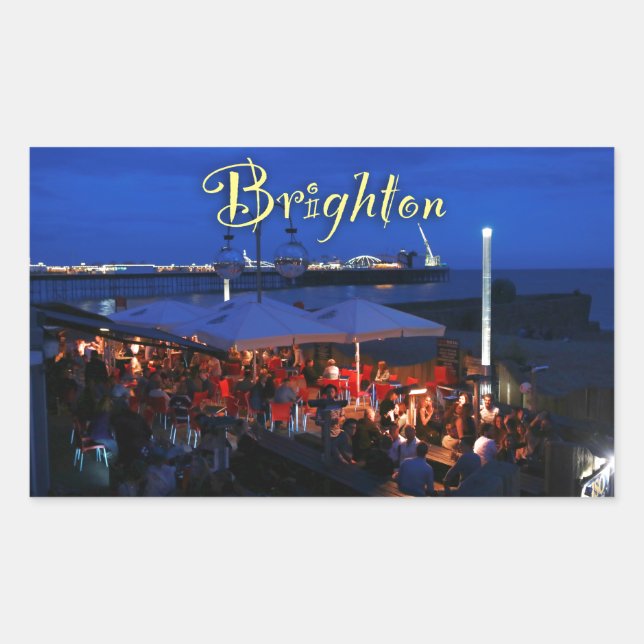 Adesivo Retangular Divertido em Brighton! (Frente)