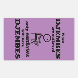 Adesivo Retangular Djembes Vinheta Retangular Não Legendada