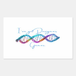 Adesivo Retangular DNA Helix engraçado