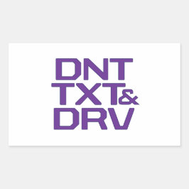 ADESIVO RETANGULAR DNT TXT & DRV