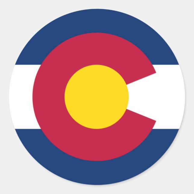 Adesivo Retangular do Colorado Flag (Frente)