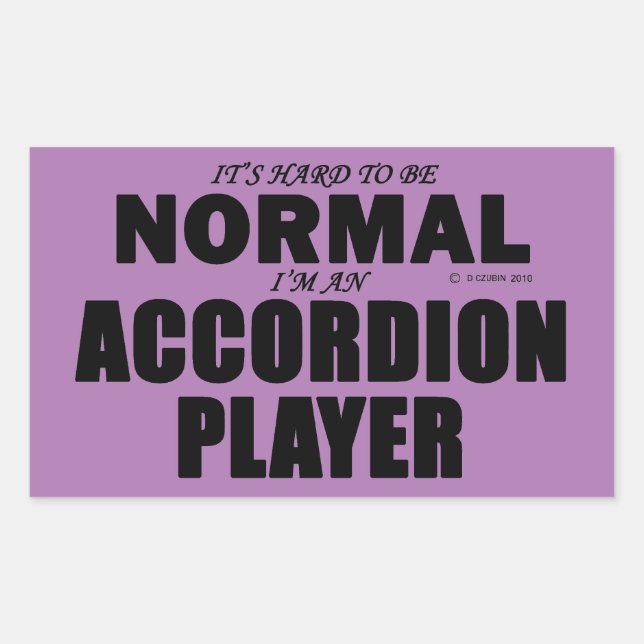 Adesivo Retangular do Jogador de Acordeão Normal (Frente)