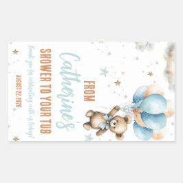 Adesivo Retangular Do meu Chá para o seu Presente do Banho do Banho