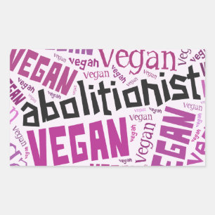 Adesivo Retangular Do "mosaico da Palavra-Nuvem do Vegan