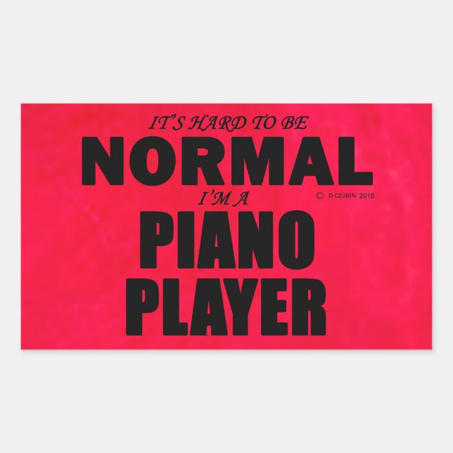 Adesivo Retangular do Piano Player Normal (Frente)