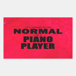 Adesivo Retangular do Piano Player Normal