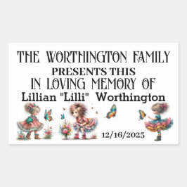 Adesivo Retangular Doação - No Memory Sticker