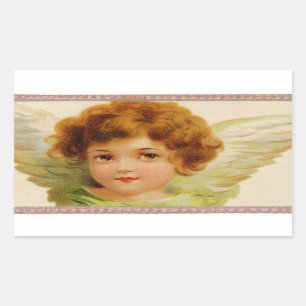 Adesivo Retangular Doce Vintage Angel Face