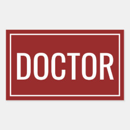 Adesivo Retangular Doctor Text Custom Rectangle Stickers Office Use