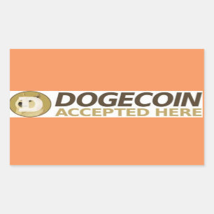 ADESIVO RETANGULAR DOGECOINS BUSINESS