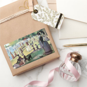 Adesivo Retangular Domingo à tarde, Ilha La Grande Jatte, por Seurat