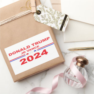Adesivo Retangular Donald Trump JD Vance 2024