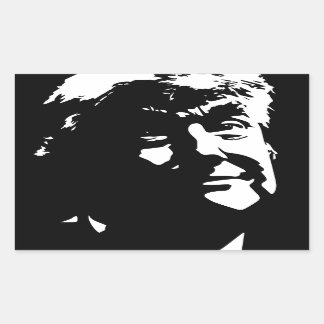 Adesivo Retangular Donald Trump Silhouter
