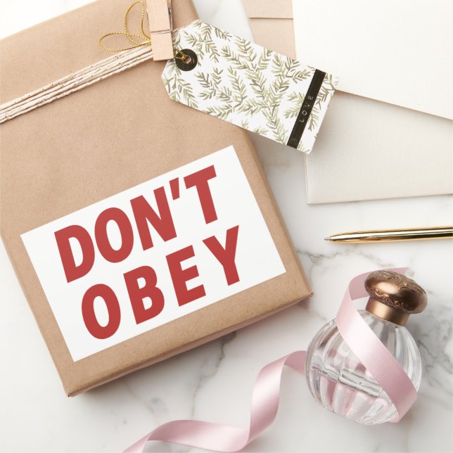 Adesivo Retangular Don't Obey Portland Frog Protest (Presentear)