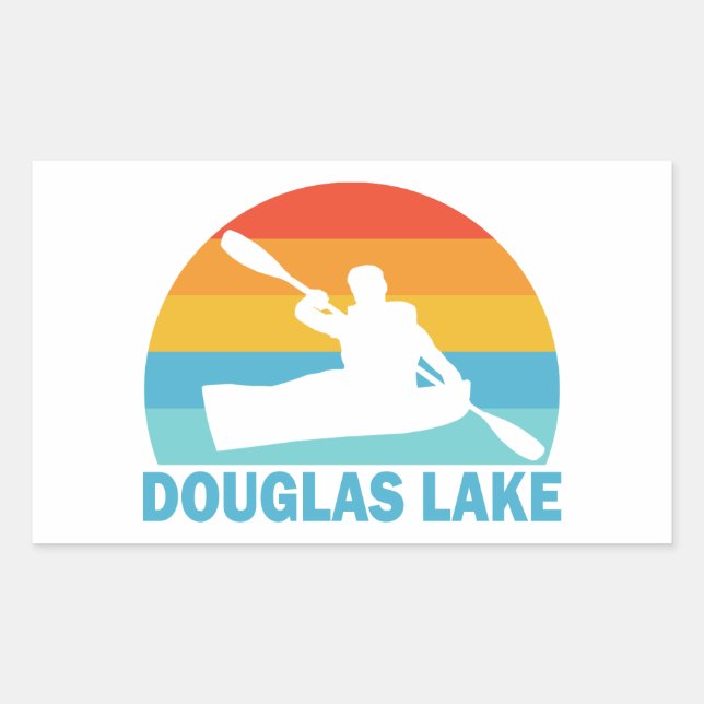 Adesivo Retangular Douglas Lake Tennessee Kayak (Frente)