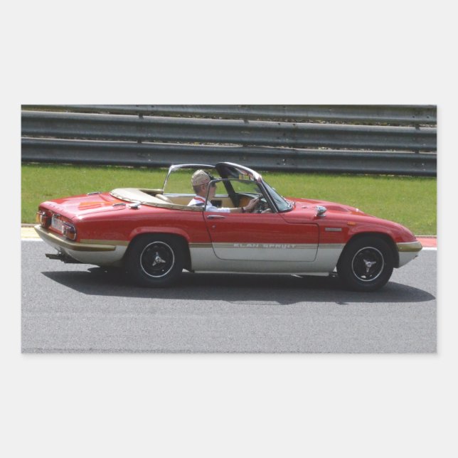 Adesivo Retangular Dourada Leaf Team Lotus Elan (Frente)