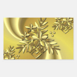 Adesivo Retangular Dourado puro