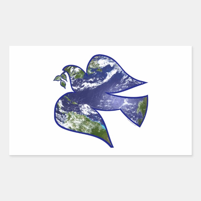 Adesivo Retangular Dove of Peace (Frente)