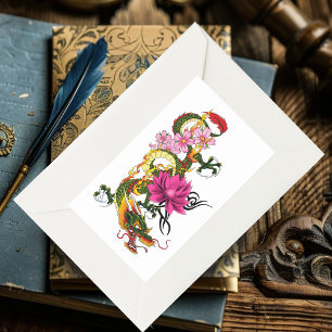 Adesivo Retangular Dragão chinês