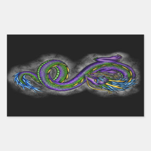 Adesivo Retangular Dragão Dançante