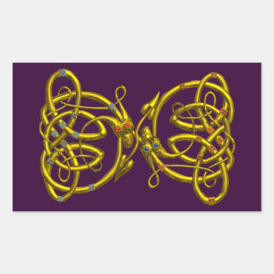 Adesivo Retangular DRAGONLOVE, roxo