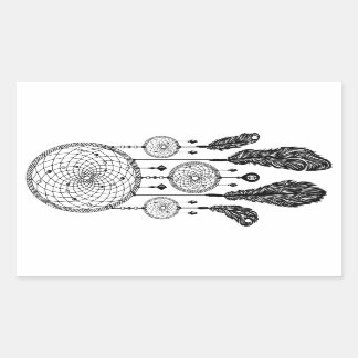 Adesivo Retangular Dreamcatcher - Sticker (Branco)