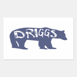 Adesivo Retangular Driggs Idaho Bear