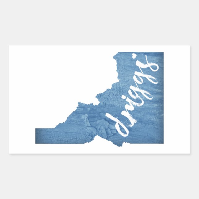 Adesivo Retangular Driggs Idaho Wood Grain (Frente)