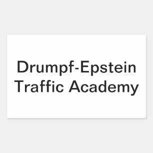 Adesivo Retangular Drumpf-Epstein Traffic Hankamer Artjunkhaus