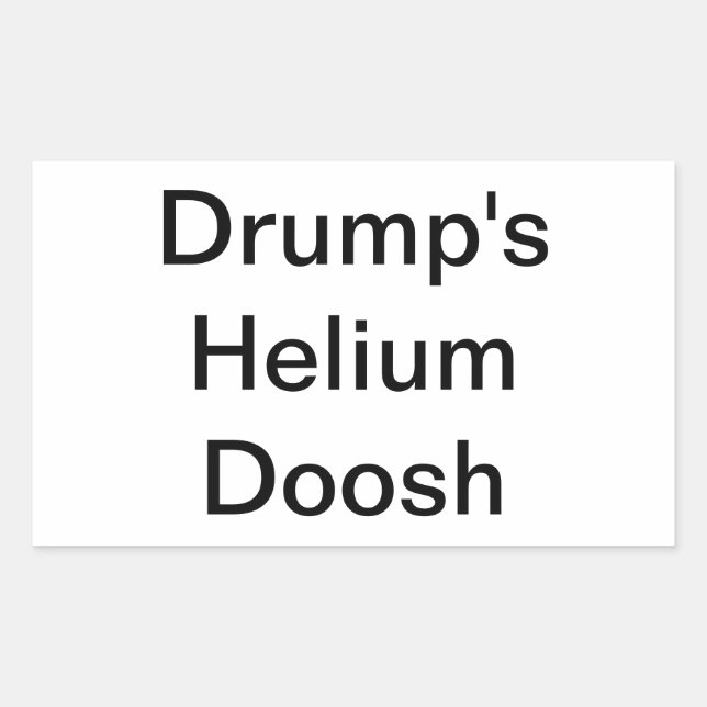 Adesivo Retangular Drump's Hélio Doosh Hankamer Artjunkhaus Delicioso (Frente)