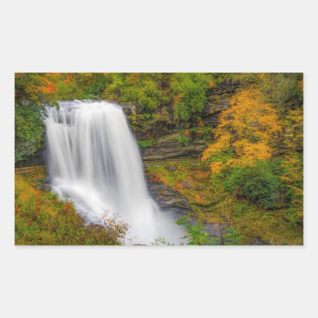 Adesivo Retangular Dry Falls North Carolina (Frente)