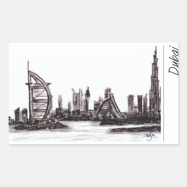 Adesivo Retangular Dubai (Frente)