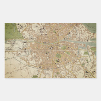 Adesivo Retangular Dublin Map Sticker