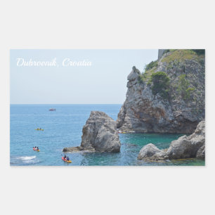 Adesivo Retangular Dubrovnik Croácia Rocks Holiday