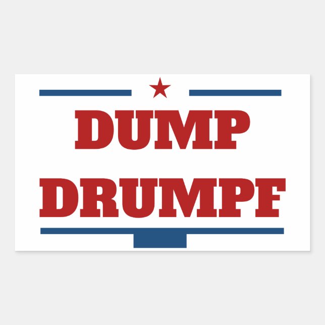 Adesivo Retangular Dump Drumpf (Frente)