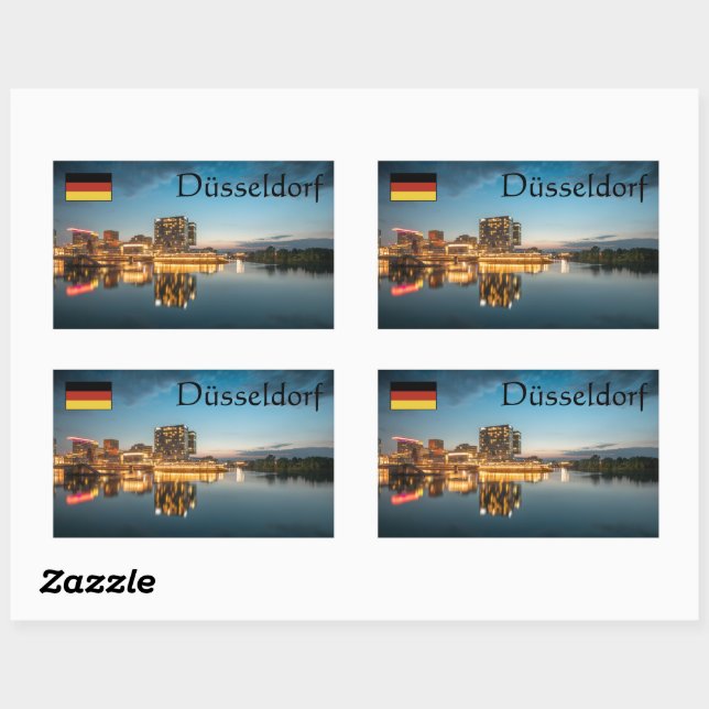 Adesivo Retangular Dusseldorf Souvenir (Folha)