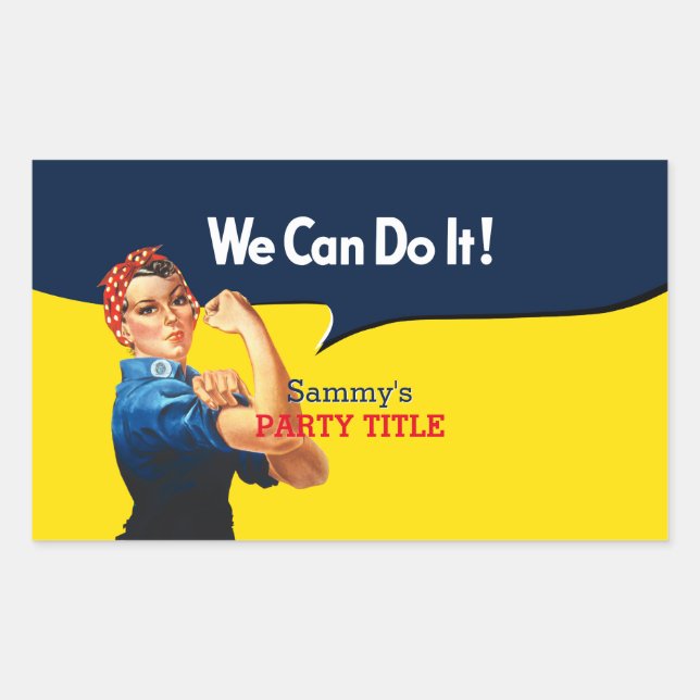 Adesivo Retangular É o seu partido personalizado Personalizar isto (Frente)