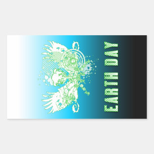 Adesivo Retangular earth day : hi-fi tree